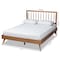 Baxton Studio Toru Mid-Century Modern Ash Walnut Finished Wood King Size Platform Bed 180-11111-9409-Zoro - alternate 3